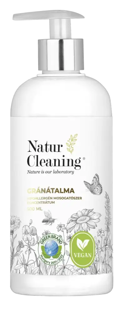 Hypoallergenisk opvaskemiddelkoncentrat med granatæbleduft og vindruekerneolie